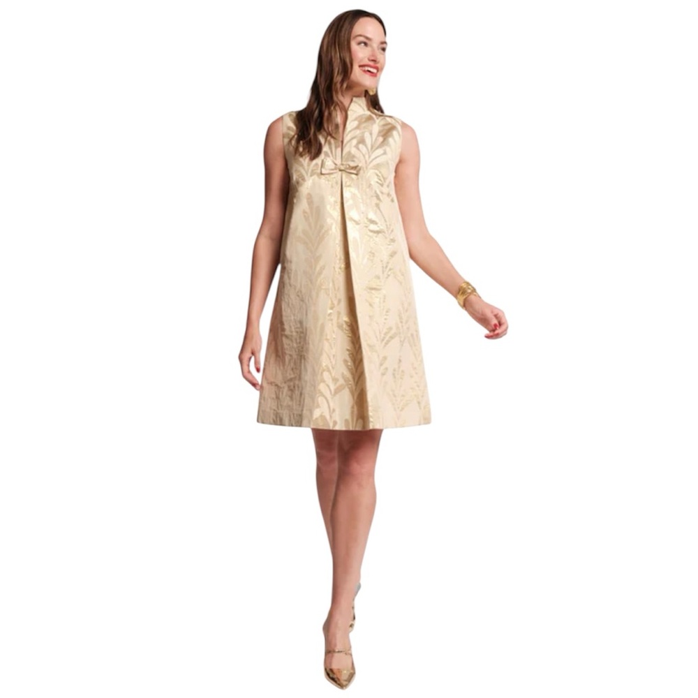 NEW FRANCES VALENTINE Tabitha Mini Dress in Royal Palm Jacquard S